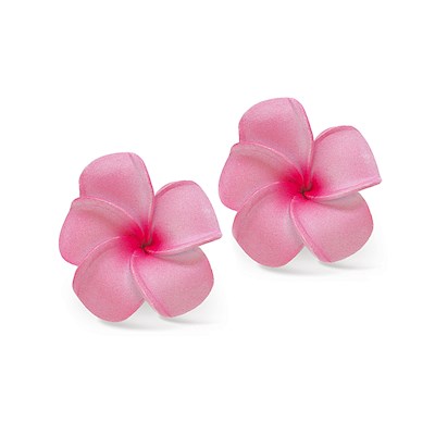 Foam Baby Plumeria Clips, Pink & Dark Pink 2-pk